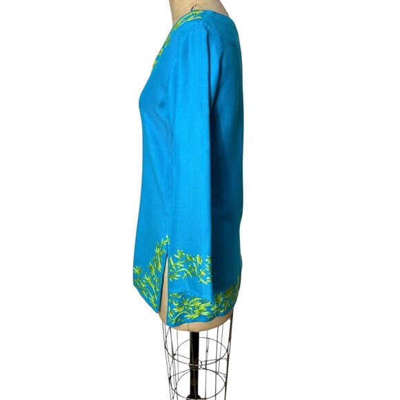 Womens tunic top with embroidery by Gretchen Scott Designs Size XS/S - Picture 2 of 5